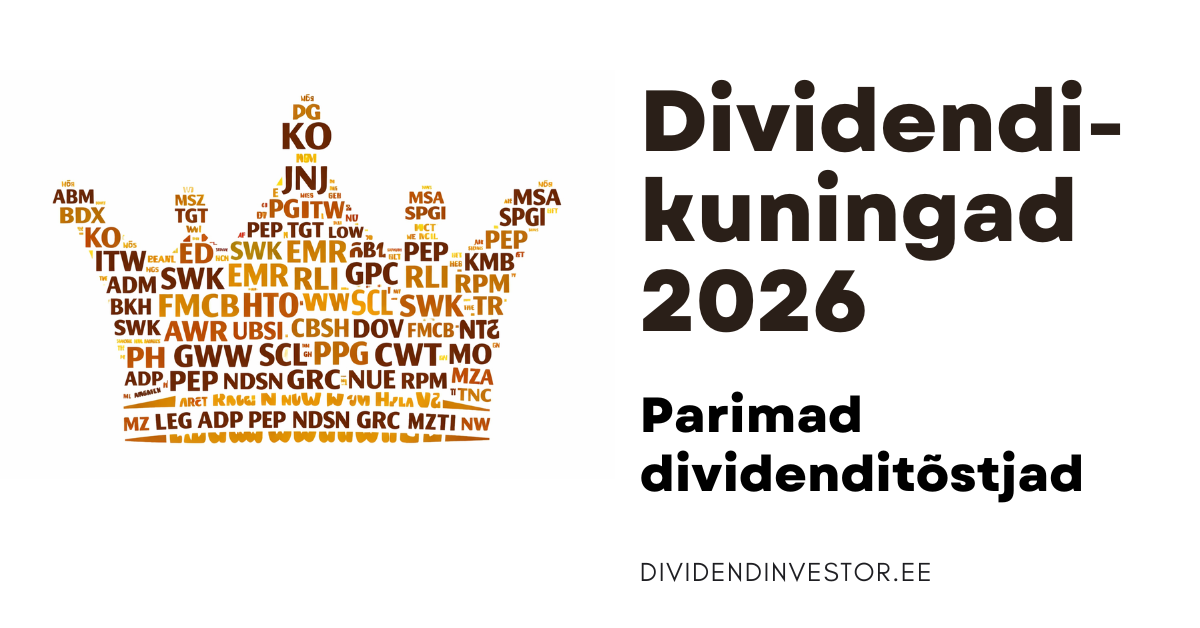 Dividendikuningad on ettevõtted, mis on järjepanu igal aastal kasvatanud oma dividendimakseid vähemalt 50 aastat. Jah, täpselt nii, 50 aastat järjestikust divid